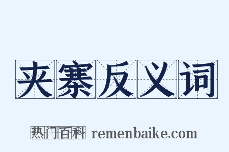 夹寨反义词是什么意思的图片